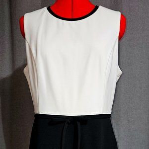 Tommy Hilfiger Classic A-line Dress Black/White Sleeveless (NWOT)